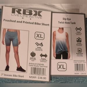 RBX Set | NWT | Ombre Tank Top + Biker Shorts | XL